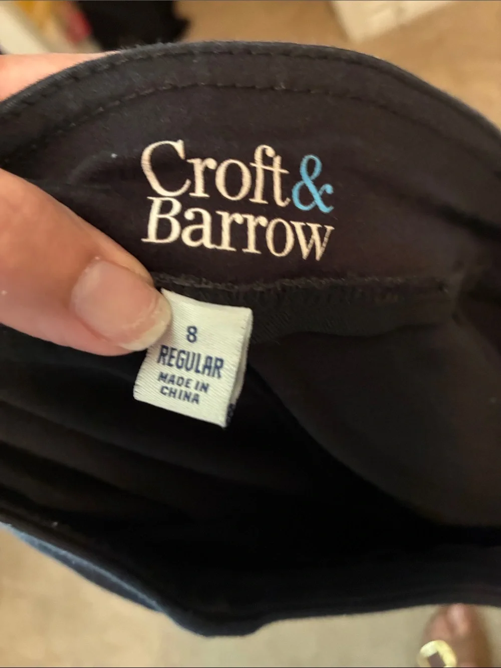 croft & barrow Black Mini Skirt with Clean Waistband